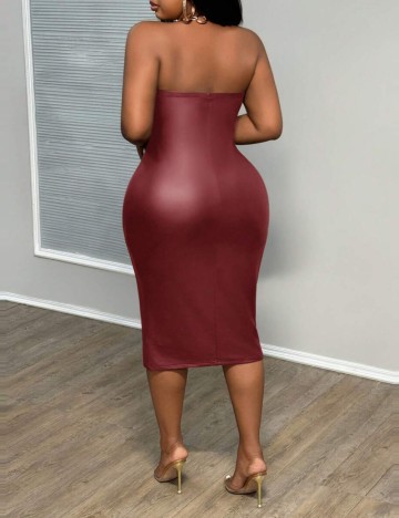 Rochie midi Shein Curve+, vișiniu