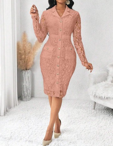 Rochie midi Shein, roz