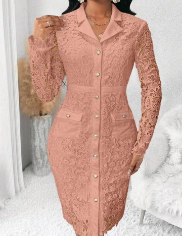 Rochie midi Shein, roz