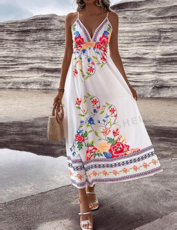 Rochie maxi Shein, mix culori