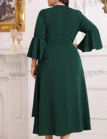 Rochie midi Shein Curve+, verde