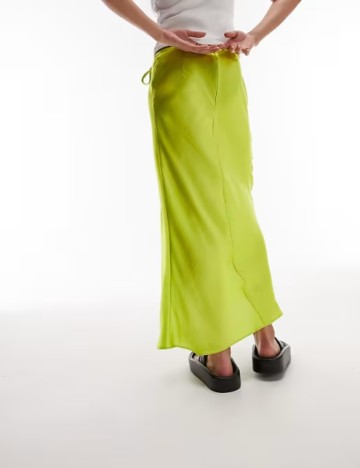 Fustă maxi Topshop, neon