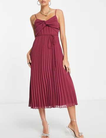 Rochie midi ASOS, vișiniu