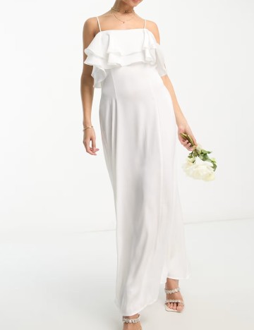 Rochie maxi Vila, alb