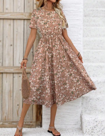 Rochie midi Shein, roz