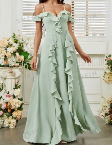 Rochie de ocazie Shein, verde