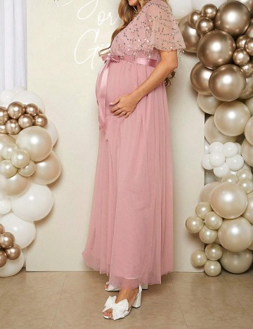 Rochie de ocazie Shein, roz