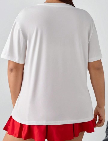 Tricou Shein Curve+, alb