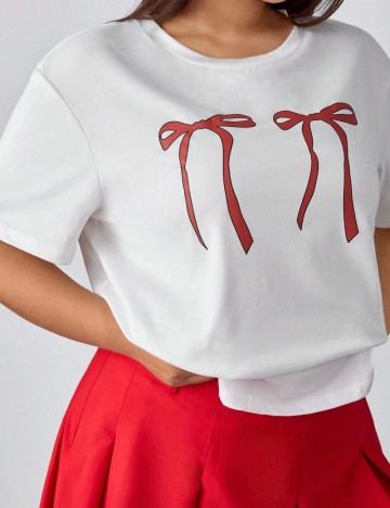 Tricou Shein Curve+, alb