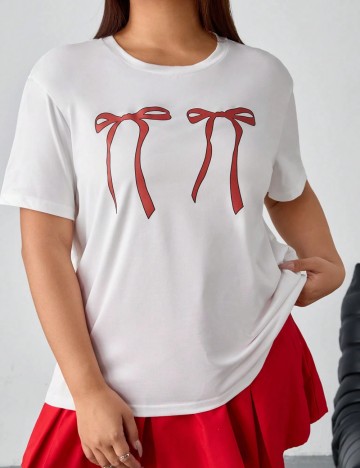 Tricou Shein Curve+, alb