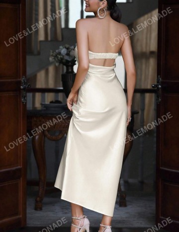 Rochie maxi Shein, crem