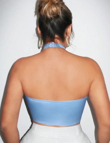 Top Shein Curve+, albastru