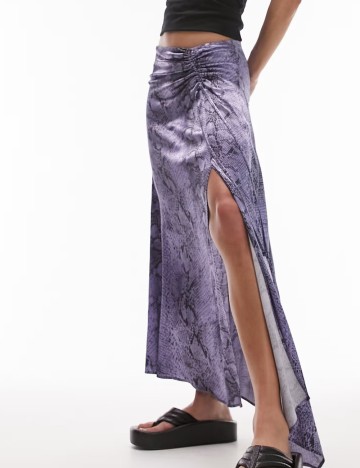 Fustă midi Topshop, mov