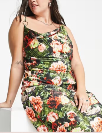 Rochie midi Collusion, mix culori