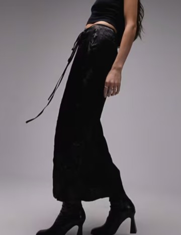 Fustă maxi Topshop, negru