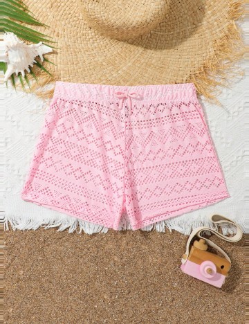 Pantaloni de plajă Shein, roz