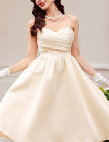 Rochie midi Shein, crem