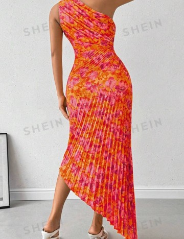 Rochie midi Shein, mix culori
