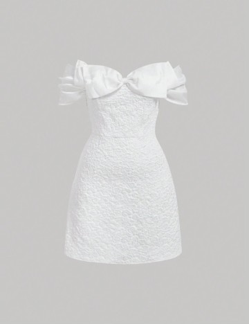 Rochie mini Shein Curve+, alb