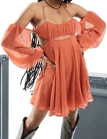 Rochie mini ASOS, portocaliu