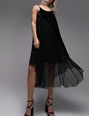 Rochie midi Topshop, negru