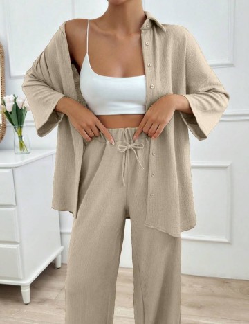 Cămașă Shein, bej