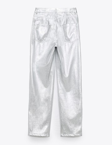 Pantaloni Zara, argintiu