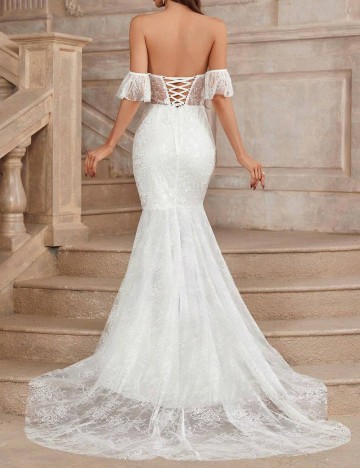 Rochie de ocazie și bridal Shein, alb