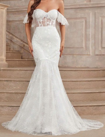 Rochie de ocazie și bridal Shein, alb