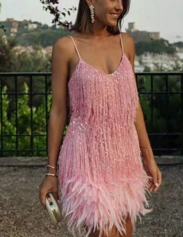 Rochie de ocazie Shein, roz