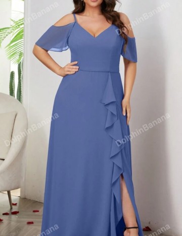 Rochie maxi Shein Curve+, albastru