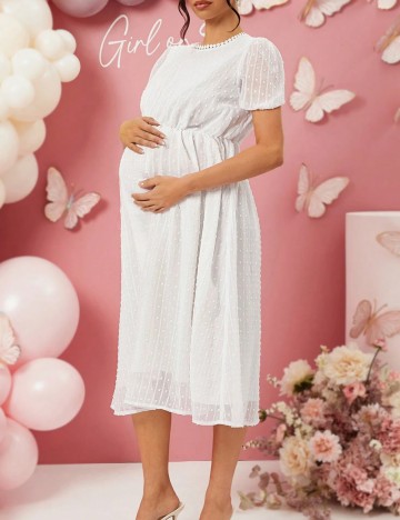 Rochie midi Shein, alb