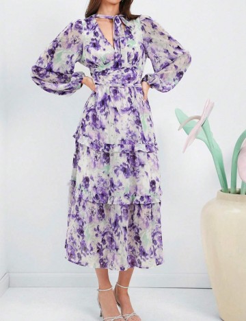 Rochie midi Shein, mix culori