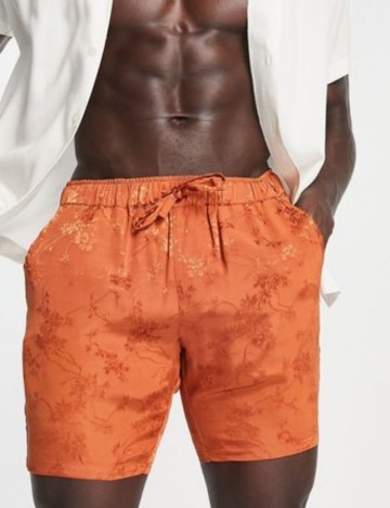 Pantaloni scurți ASOS, cărămiziu