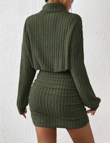 Rochie mini Shein Curve+, kaki
