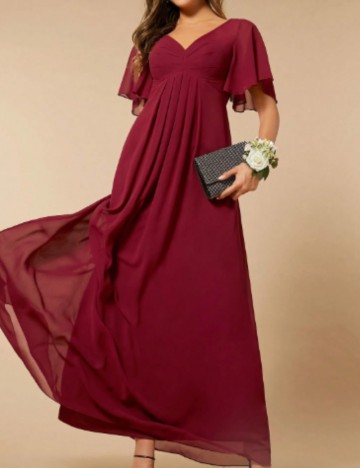Rochie de ocazie Shein, vișiniu