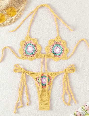 Costum de baie Shein, mix culori