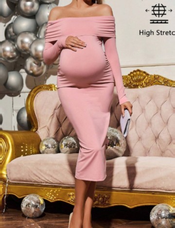 Rochie midi Shein, roz