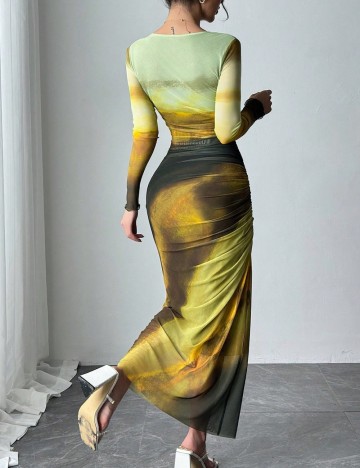 Rochie maxi Shein, mix culori