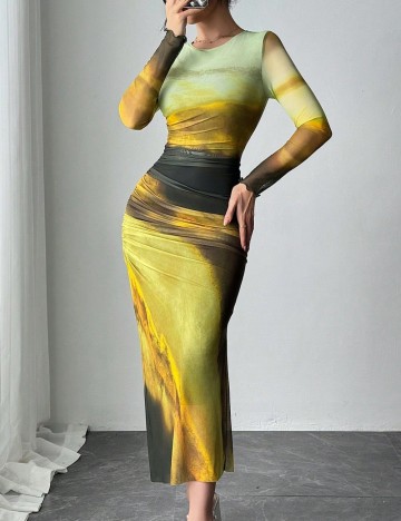 Rochie maxi Shein, mix culori