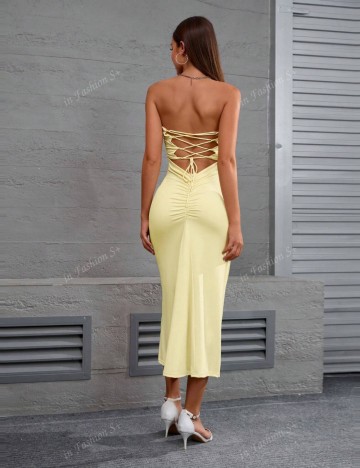 Rochie midi Shein, galben