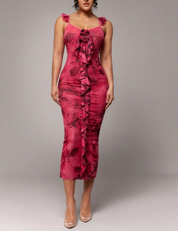 Rochie midi Shein, roz