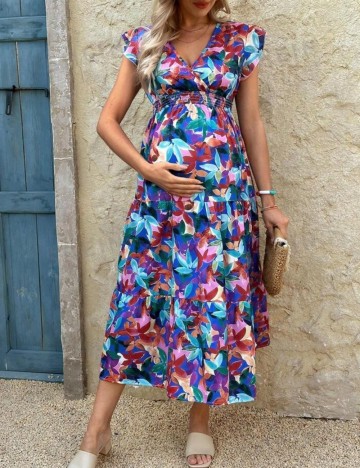 Rochie midi Shein, mix culori