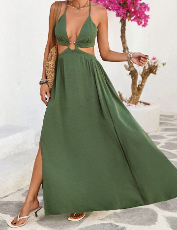 Rochie maxi Shein, verde