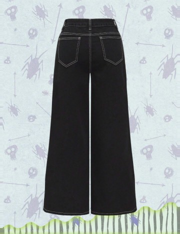 Jeans Romwe by Shein, negru