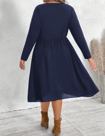 Rochie midi Shein Curve+, albastru