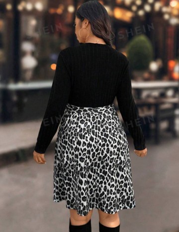 Rochie midi Shein Curve+, mix culori