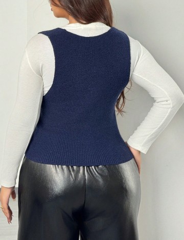 Vestă Shein Curve+, albastru