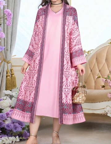 Set Rochie și Cardigan Shein, mix culori