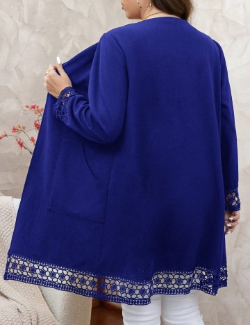 Cardigan Shein Curve+, albastru